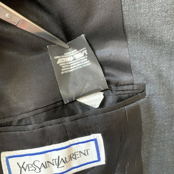 YVES SAINT‎ LAURENT Mens Size 46 Wool Union Made Jacket Sport coat YSL  Vintage - Picture 8 of 12